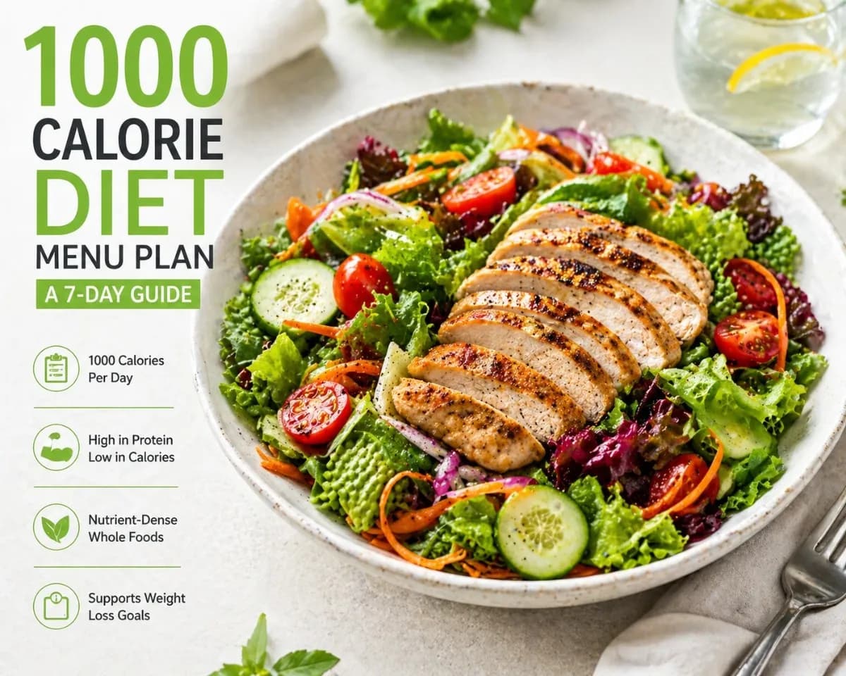 1000 Calorie Diet Menu Plan: A 7-Day Guide