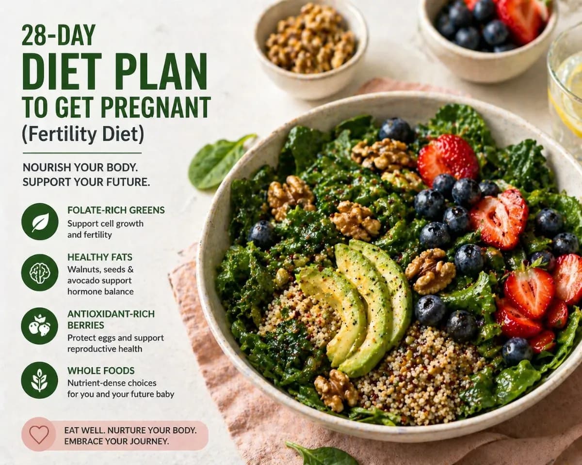28-Day Diet Plan to Get Pregnant (Fertility Diet)