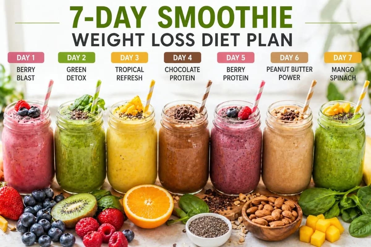7-Day Smoothie Weight Loss Diet Plan (Protein Shake Diet)